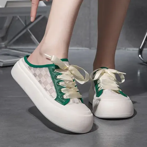 Casual Canvas Lace-Up Sneakers