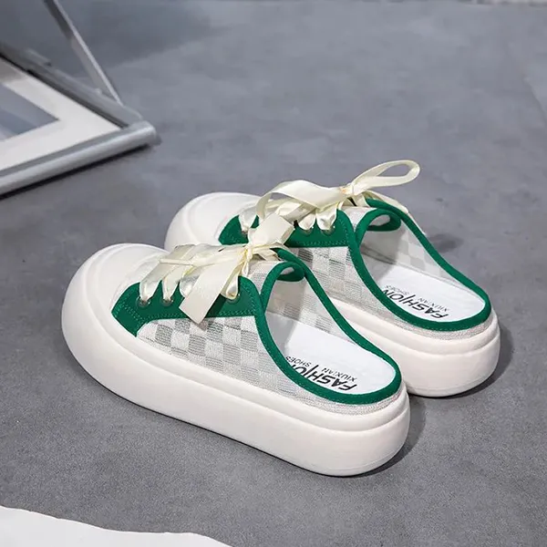 Casual Canvas Lace-Up Sneakers