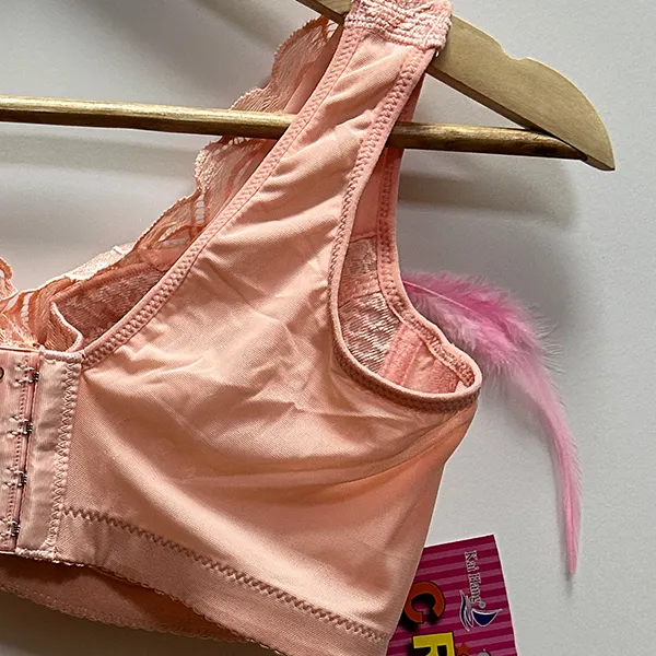 Peach Lace Sleeveless Crop Top