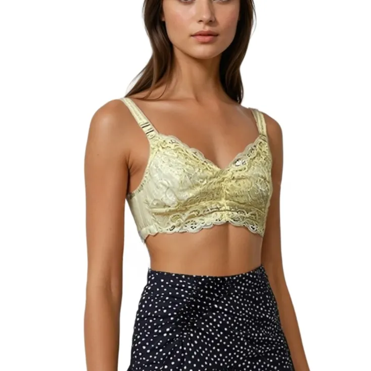 Elegant Beige Lace Bra