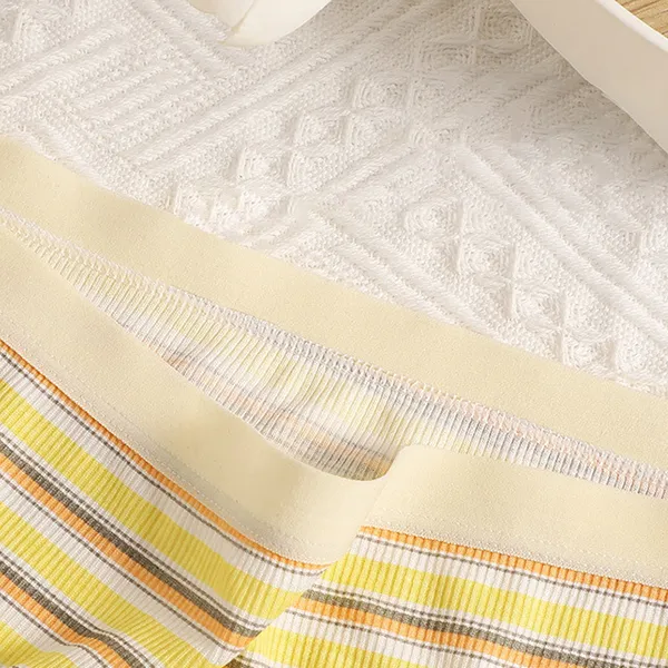 Striped Cotton Blends Women's Briefs