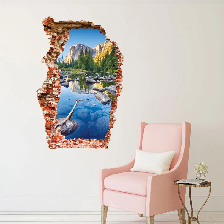 3D Scenic Mountain Wall Sticker