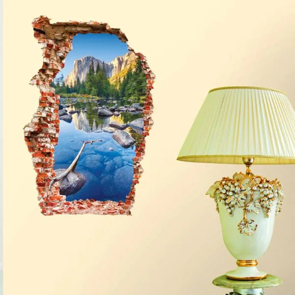 3D Scenic Mountain Wall Sticker