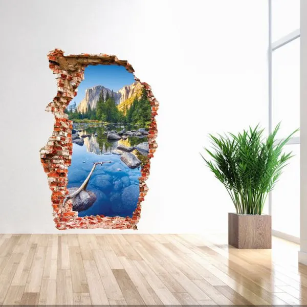 3D Scenic Mountain Wall Sticker