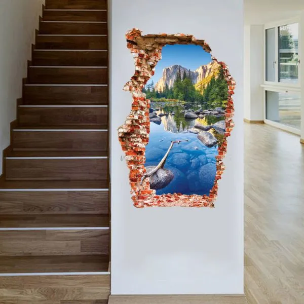 3D Scenic Mountain Wall Sticker