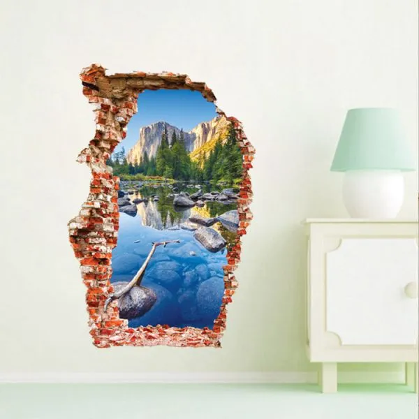 3D Scenic Mountain Wall Sticker