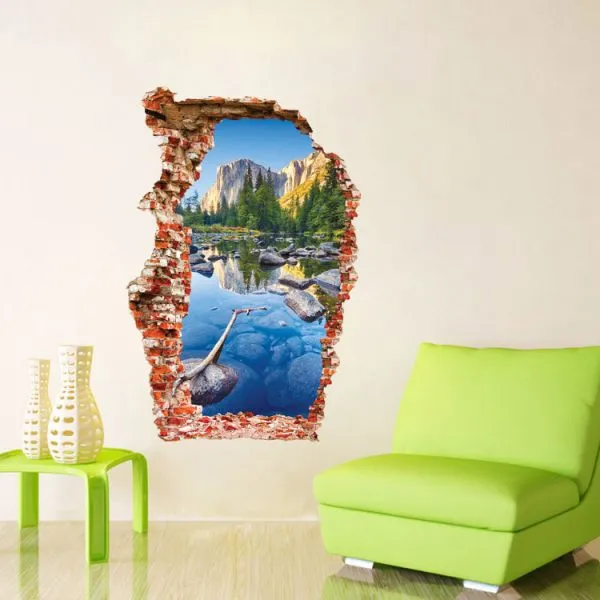 3D Scenic Mountain Wall Sticker
