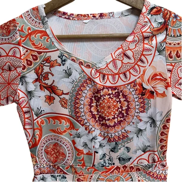 Colorful Summer Print Dress