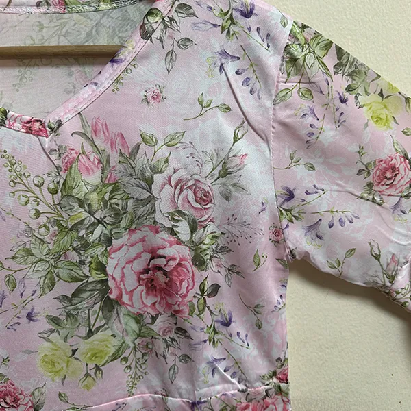 Floral Summer Dress With Short Sleeves