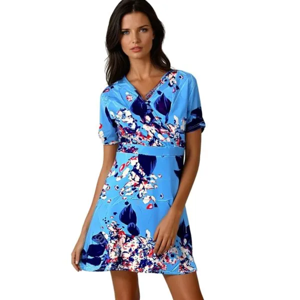 Floral Blue Summer Dress