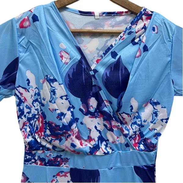 Floral Blue Summer Dress