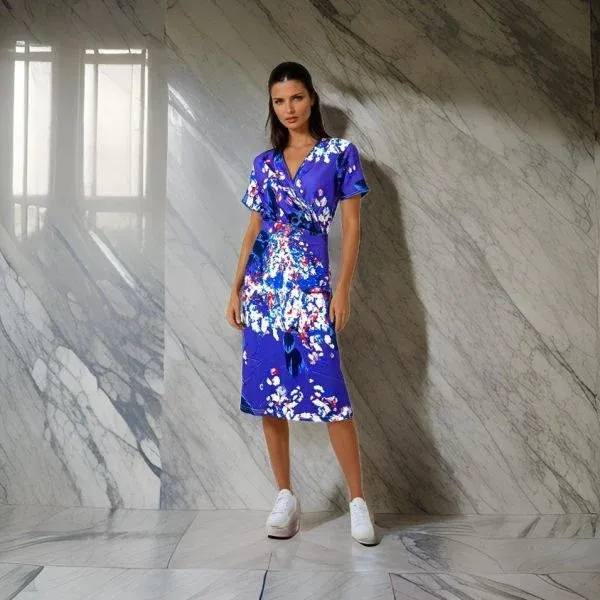 Floral Blue Summer Dress