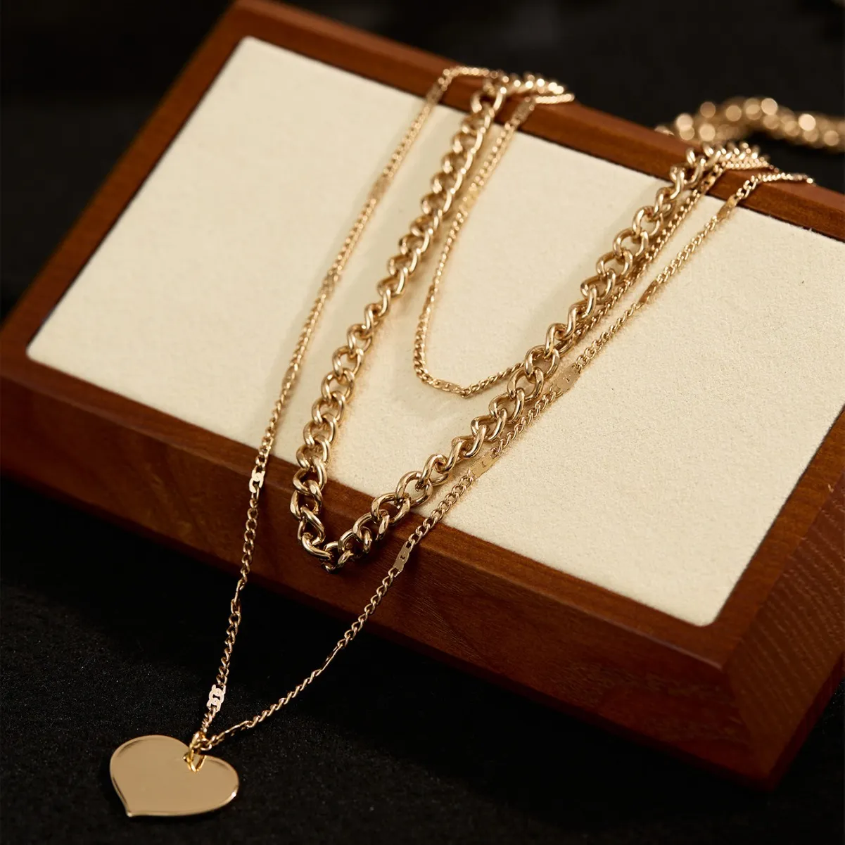 Six Pieces Multi Layered Bohemian Style Pendant Necklace Set