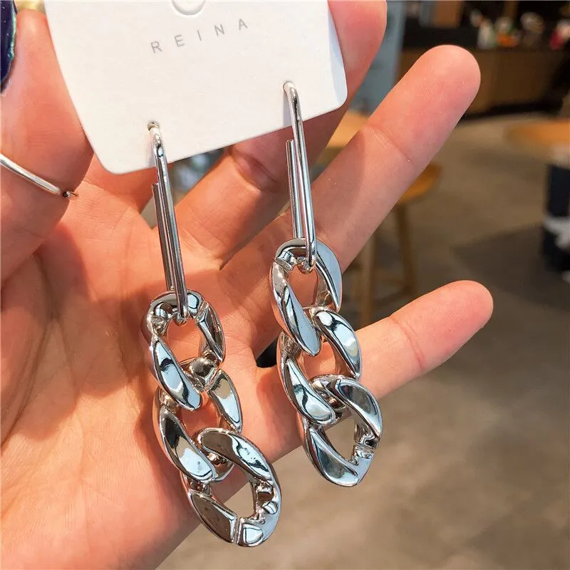 Trendy Geometric Drop Earrings Set