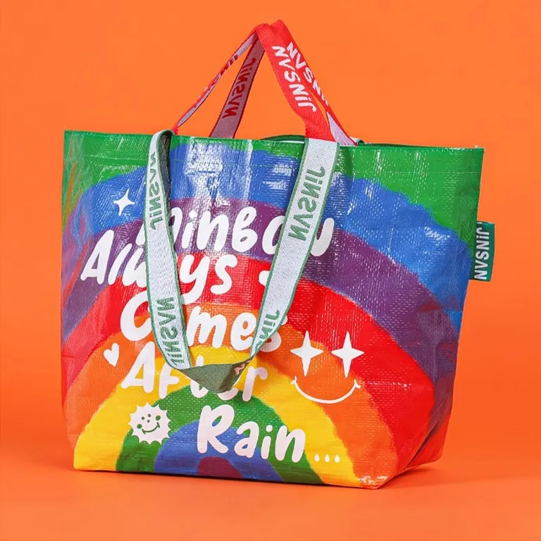 Colorful Reusable Rainbow Tote Bag