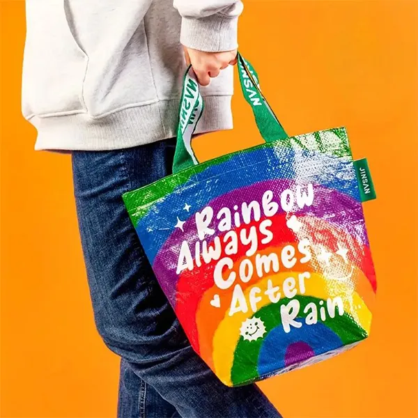 Colorful Reusable Rainbow Tote Bag