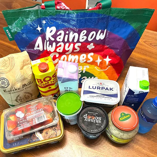 Colorful Reusable Rainbow Tote Bag