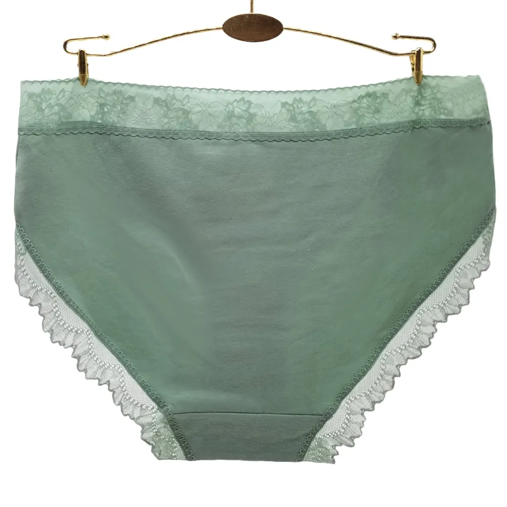 Six Pieces Lace Trim Cotton Women's Briefs Set