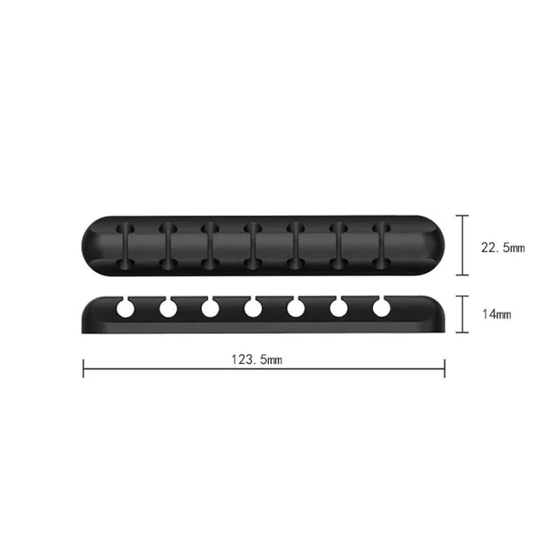 7 Slot Silicone Cable Organizer Holder