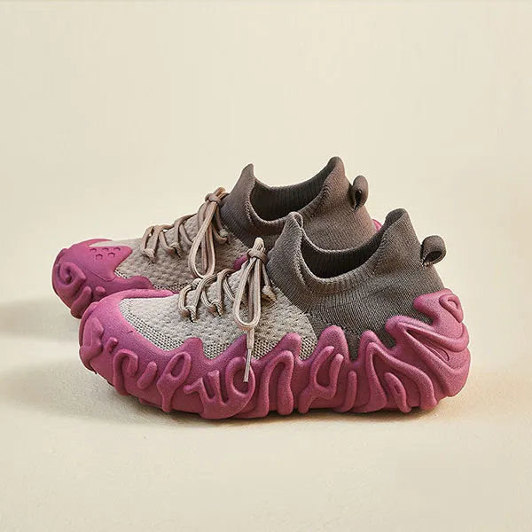 Women's Knit Sneakers with Stylish Sole