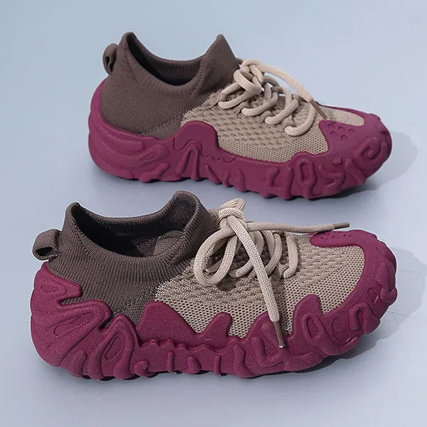 Women's Knit Sneakers with Stylish Sole
