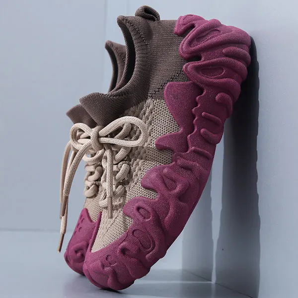 Women's Knit Sneakers with Stylish Sole
