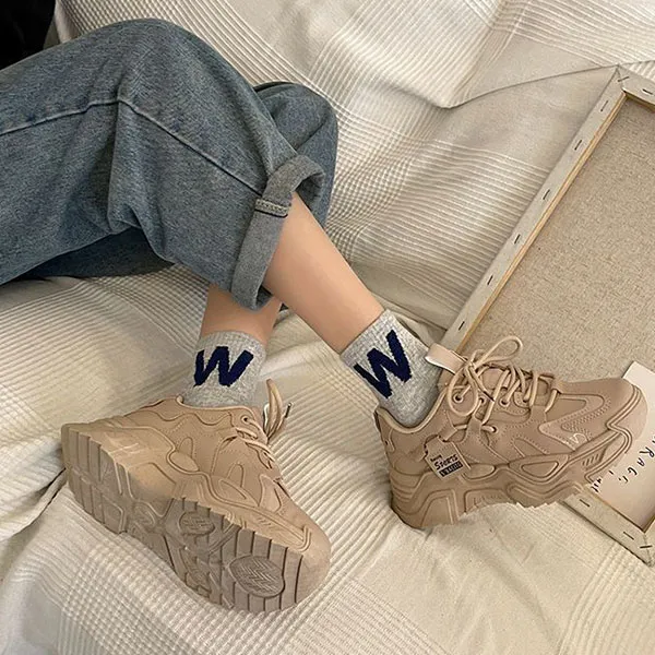 Women's Comfy Casual Black Sneakers