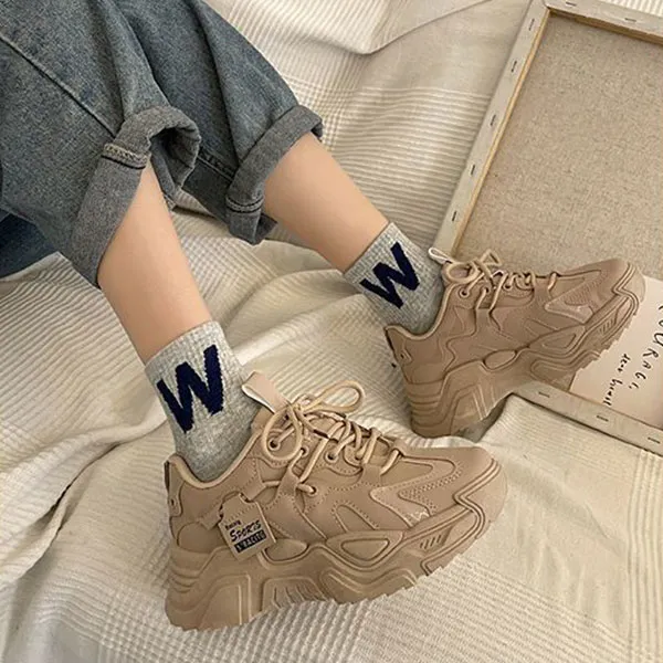 Women's Comfy Casual Black Sneakers