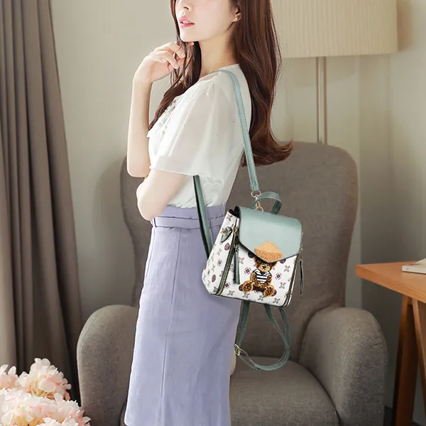 Charming Teddy Bear Multi Style Women Mini Backpack For Everyday Adventures