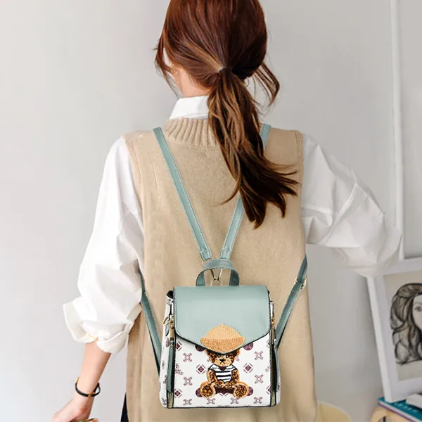 Charming Teddy Bear Multi Style Women Mini Backpack For Everyday Adventures