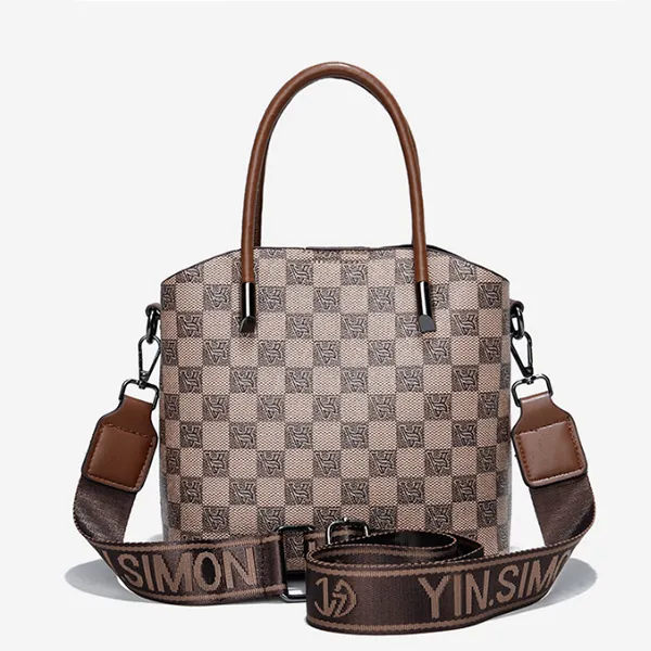 Women's Vintage Geo Pattern Large Capacity Adjustable Shoulder Strap Women Handbag