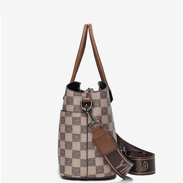 Women's Vintage Geo Pattern Large Capacity Adjustable Shoulder Strap Women Handbag
