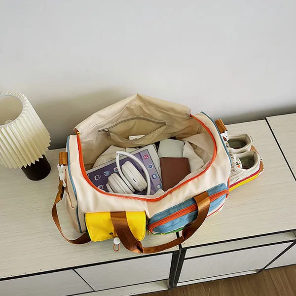 Stylish Colorful Weekend Zip Closure Travel Affordable Duffel Bag