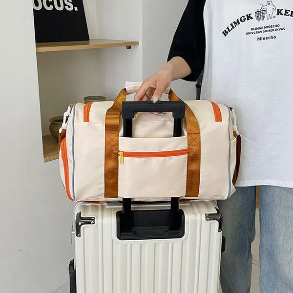 Stylish Colorful Weekend Zip Closure Travel Affordable Duffel Bag