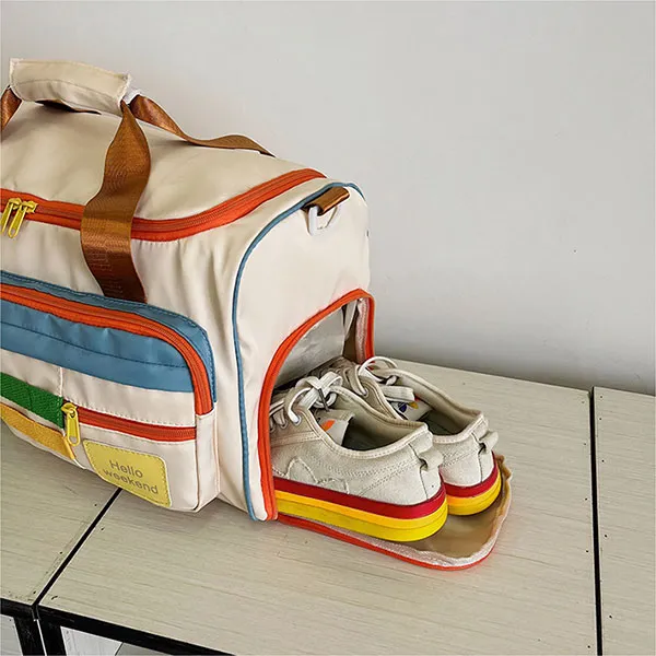 Stylish Colorful Weekend Zip Closure Travel Affordable Duffel Bag