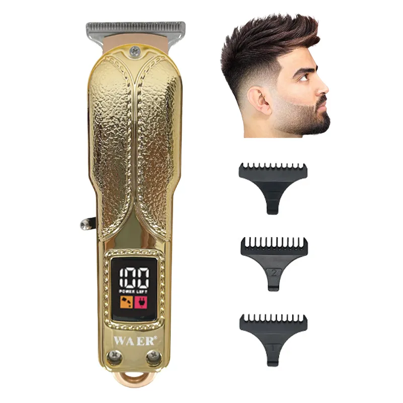 Electric Facial Hair Clipper Beard Shaving Machine Digital Display Rechargeable Hair Trimmer