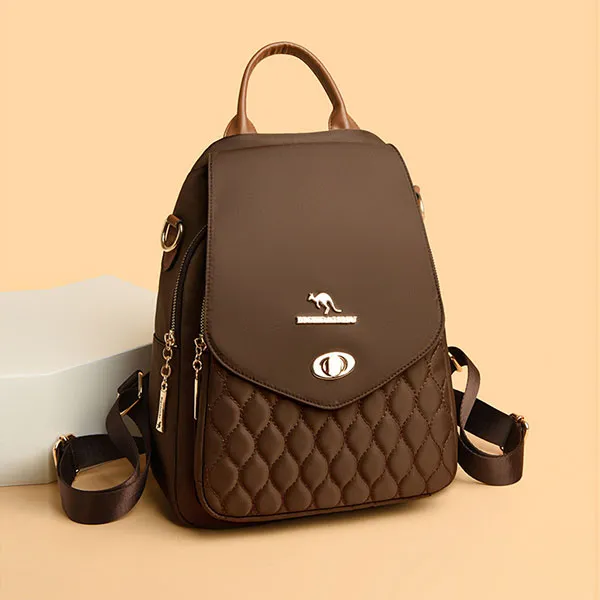 Stylish Quilted Design Large Capacity Travel Adjustable Strap Unisex Convertible Backpack