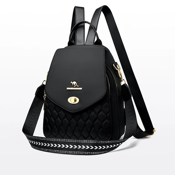 Stylish Quilted Design Large Capacity Travel Adjustable Strap Unisex Convertible Backpack