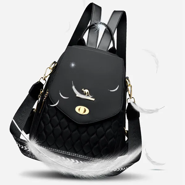Stylish Quilted Design Large Capacity Travel Adjustable Strap Unisex Convertible Backpack