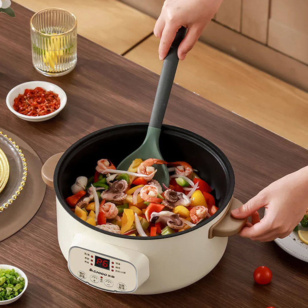 Multi-function Electric Cooker Steamer Digital Display Control Rice Noodles Cooking Hot Pot - 2.8L