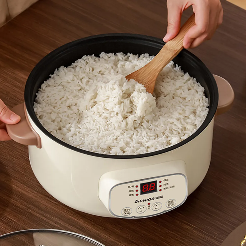 Multi-function Electric Cooker Digital Display Control Rice Noodles Eggs Cooking Hot Pot - 2.6L
