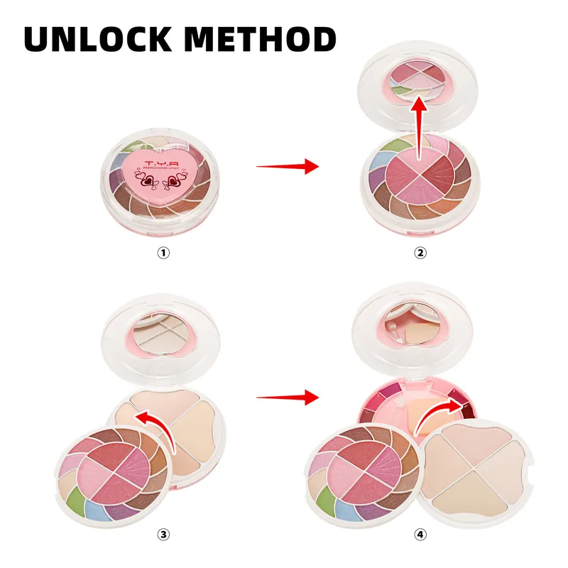 Portable Multi-Layer Eyeshadow and Face Beauty Mini Palette Fashion Makeup Kit