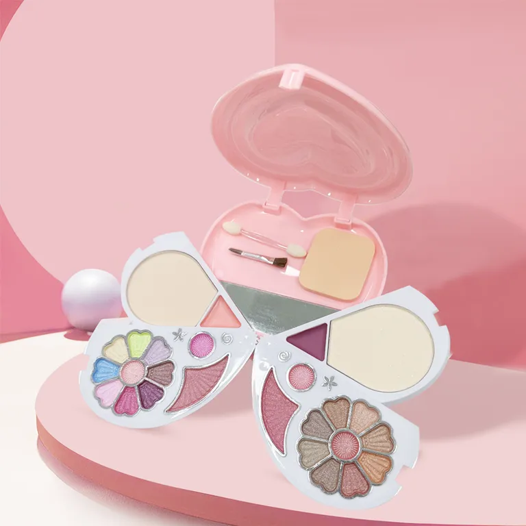 Ultimate Heart Design Multi-Layer Palette Complete Face Beauty Gift Mini Makeup Set For Women's