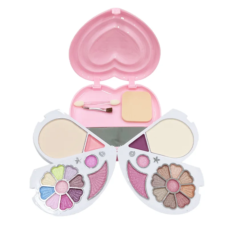 Ultimate Heart Design Multi-Layer Palette Complete Face Beauty Gift Mini Makeup Set For Women's