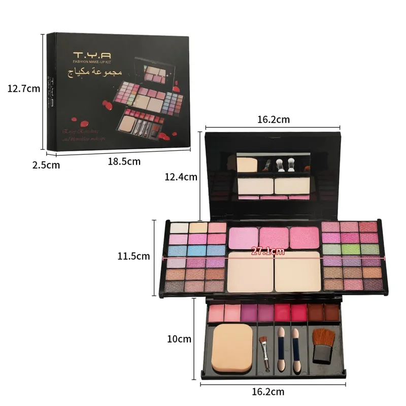 All In One Mini Makeup Set Palette Beauty Face Eyeshadow Blush Kit For Women's