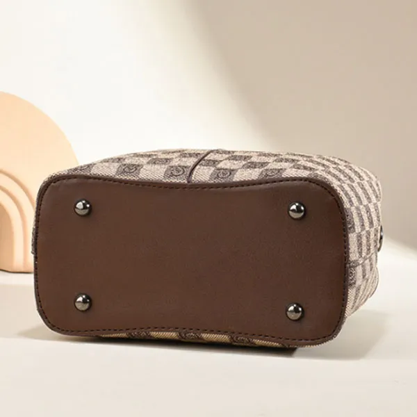 Women's Stylish Checkered Large Capacity Adjustable Shoulder Strap Women Handbag