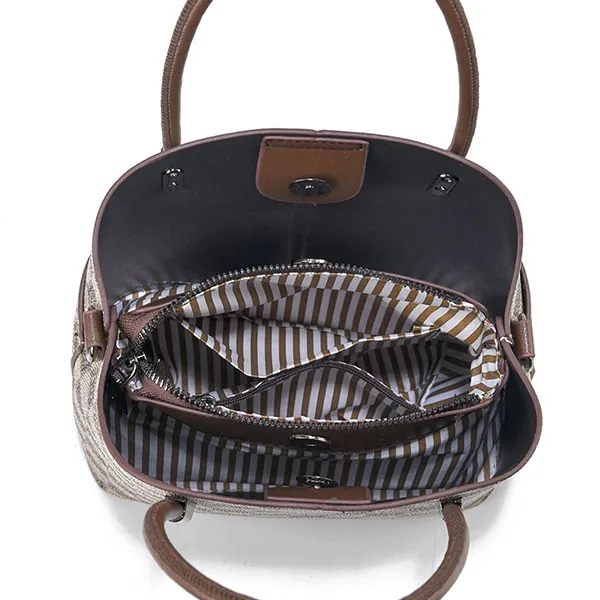 Women's Stylish Checkered Large Capacity Adjustable Shoulder Strap Women Handbag