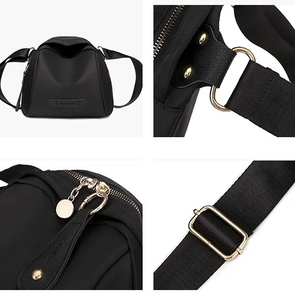 Fashionable Women's Oxford Cloth Adjustable Strap Zip Closure Shoulder Crossbody Bag