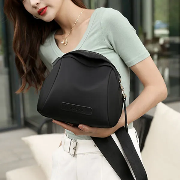 Fashionable Women's Oxford Cloth Adjustable Strap Zip Closure Shoulder Crossbody Bag