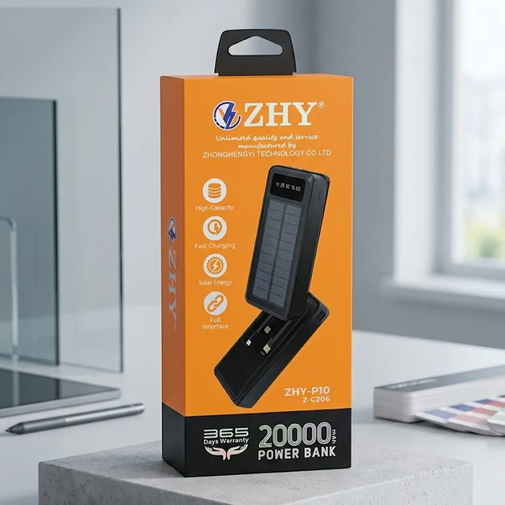 High Quality 2 In 1 Solar Charging Mobile Power Bank Large Battery Fast Charging Station - 20000 Mah